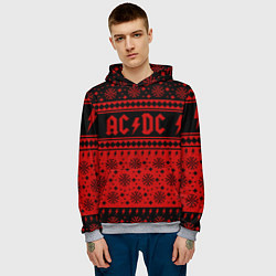 Толстовка-худи мужская ACDC christmas sweater, цвет: 3D-меланж — фото 2