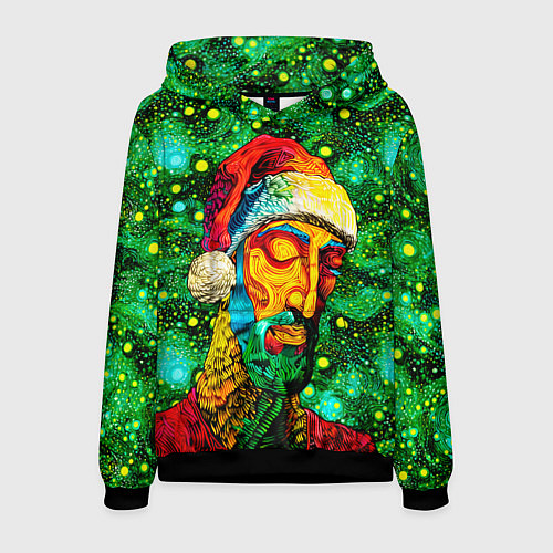 Мужская толстовка Ded Moroz: pop-art-brut-nouveau pointillism / 3D-Черный – фото 1