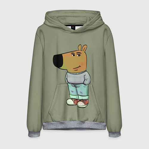 Мужская толстовка Чиловый парень - мем / 3D-Меланж – фото 1