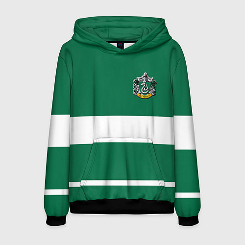 Мужская толстовка Гарри Поттер Слизерин / 3D-Черный – фото 1