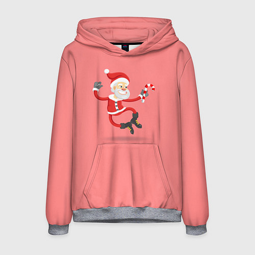 Мужская толстовка Весёлый санта / 3D-Меланж – фото 1