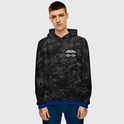 Толстовка-худи мужская Arctic Monkeys - серый тайдай, цвет: 3D-синий — фото 2