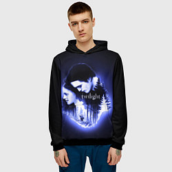 Толстовка-худи мужская Twilight Bella and Edward, цвет: 3D-черный — фото 2