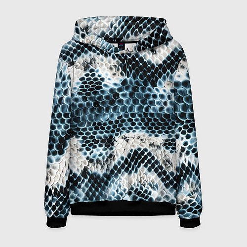 Мужская толстовка Змеиный тренд / 3D-Черный – фото 1