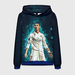 Толстовка-худи мужская Мадрид - Роналдо, цвет: 3D-синий