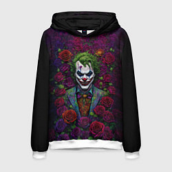 Толстовка-худи мужская Joker - roses, цвет: 3D-белый