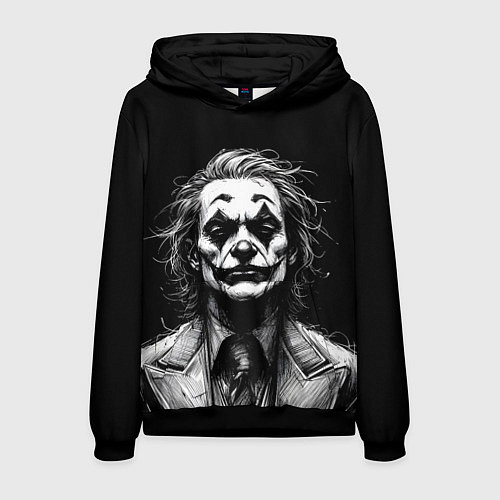 Мужская толстовка Joker - clown / 3D-Черный – фото 1