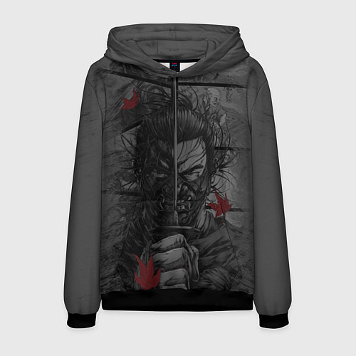 Мужская толстовка Дзин Сакай - самурай / 3D-Черный – фото 1