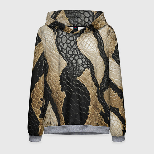 Мужская толстовка В коже рептилии / 3D-Меланж – фото 1