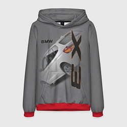 Толстовка-худи мужская BMW X3, цвет: 3D-красный