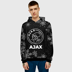 Толстовка-худи мужская Снежный Ajax, цвет: 3D-черный — фото 2