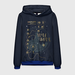 Толстовка-худи мужская Святочный Бал - Гарри Поттер, цвет: 3D-синий