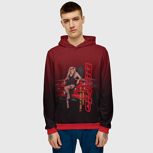 Мужская толстовка Lamborghini Diablo / 3D-Красный – фото 3