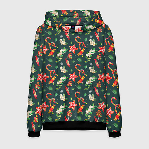 Мужская толстовка Сладости и лакомства / 3D-Черный – фото 1