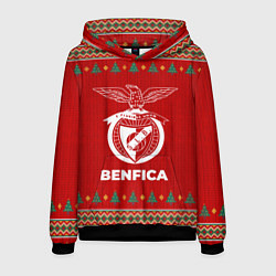 Толстовка-худи мужская Benfica new year, цвет: 3D-черный