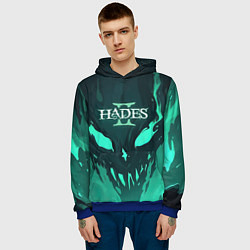 Толстовка-худи мужская По мотивам игры Hades 2, цвет: 3D-синий — фото 2