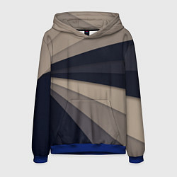 Толстовка-худи мужская Фрактальные линии, цвет: 3D-синий