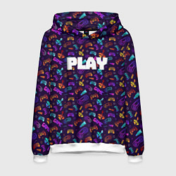 Толстовка-худи мужская Игровая атрибутика, цвет: 3D-белый