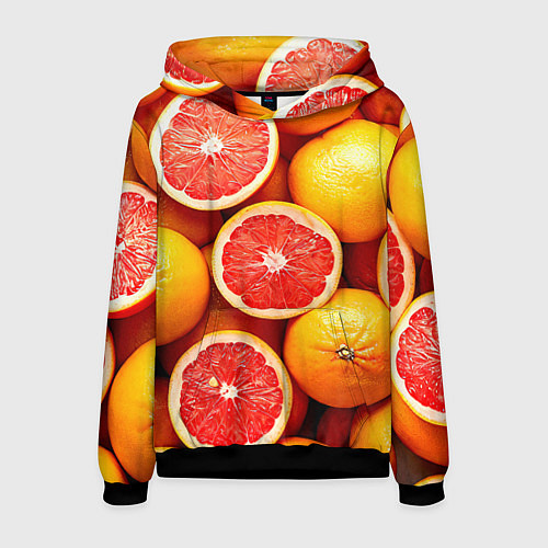 Мужская толстовка Грейпфруты / 3D-Черный – фото 1