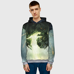 Толстовка-худи мужская Illustration Dragon Age Inquisition, цвет: 3D-меланж — фото 2