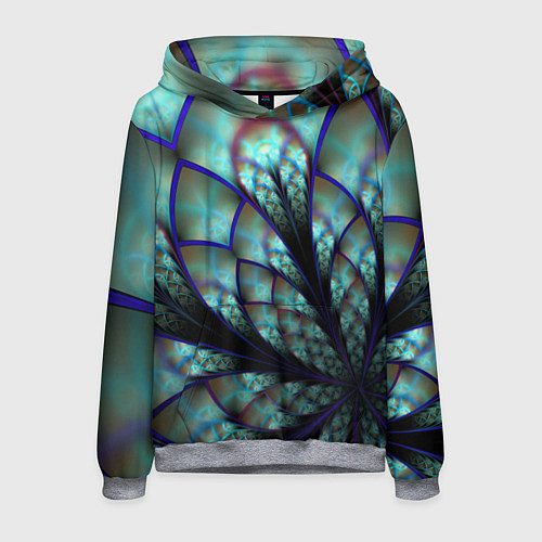 Мужская толстовка Абстракция неон / 3D-Меланж – фото 1
