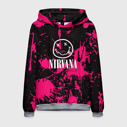 Мужская толстовка Nirvana pink color / 3D-Меланж – фото 1