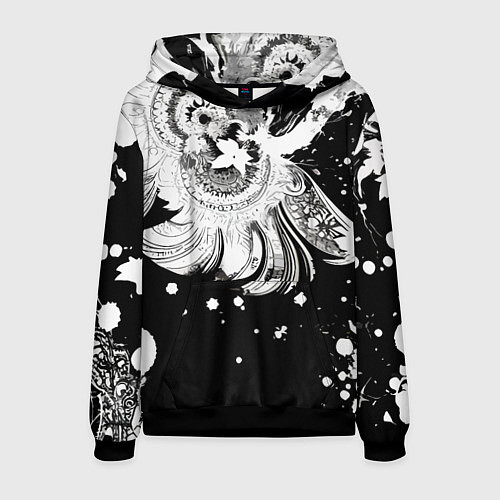 Мужская толстовка Абстрактная экспрессивная композиция / 3D-Черный – фото 1