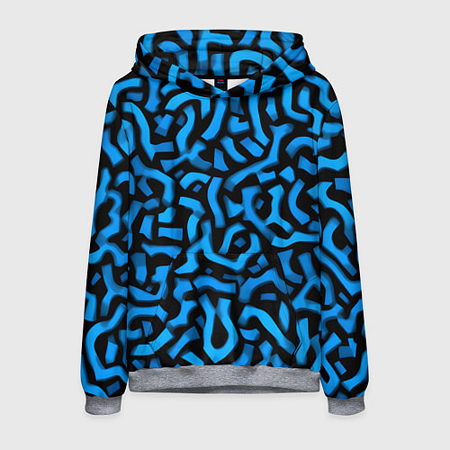Мужская толстовка Синее граффити / 3D-Меланж – фото 1