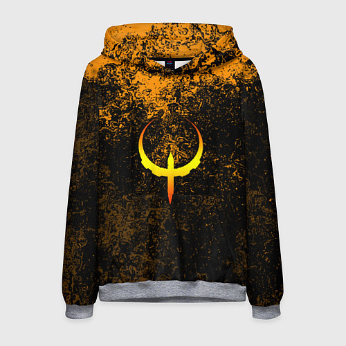 Мужская толстовка Quake краски брызги оранжевый / 3D-Меланж – фото 1