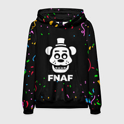 Толстовка-худи мужская FNAF конфети, цвет: 3D-черный