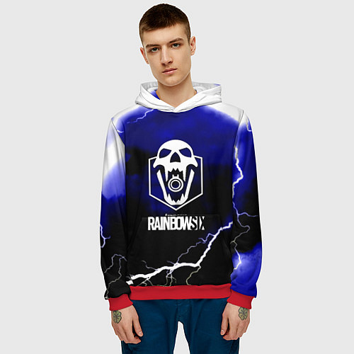 Мужская толстовка Rainbow six storm / 3D-Красный – фото 3
