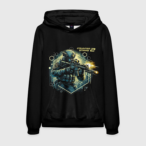 Мужская толстовка Counter Strike 2 - stormtrooper / 3D-Черный – фото 1