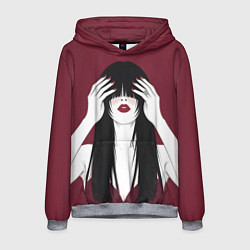 Толстовка-худи мужская Поп арт девушка с руками, цвет: 3D-меланж