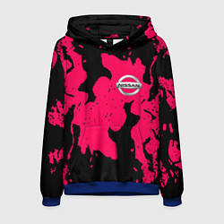 Толстовка-худи мужская Nissan fire pink, цвет: 3D-синий