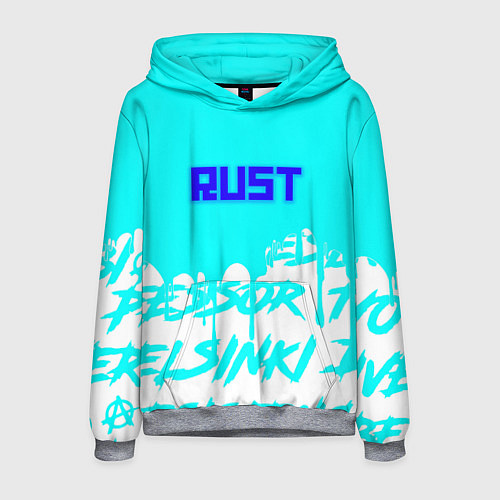 Мужская толстовка Rust надписи краски / 3D-Меланж – фото 1
