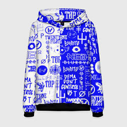 Толстовка-худи мужская Twenty one pilots лого, цвет: 3D-черный
