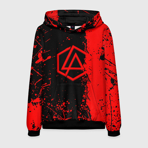 Мужская толстовка Linkin park краски всплеск текстура / 3D-Черный – фото 1
