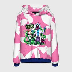 Толстовка-худи мужская Рик-Веном и Морти - ядовитая слизь, цвет: 3D-синий