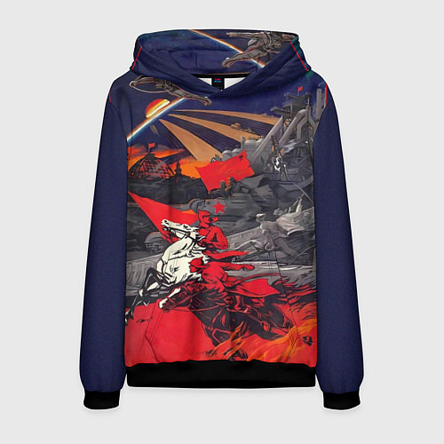 Мужская толстовка Советский Союз - Заря Человечества / 3D-Черный – фото 1