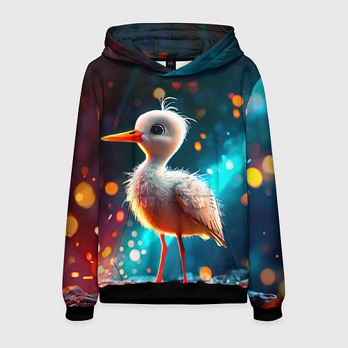 Мужская толстовка Аистенок / 3D-Черный – фото 1