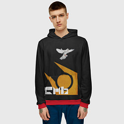 Толстовка-худи мужская Город 17 - граффити, цвет: 3D-красный — фото 2