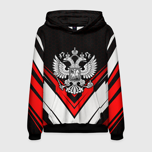 Мужская толстовка Герб России - униформа / 3D-Черный – фото 1