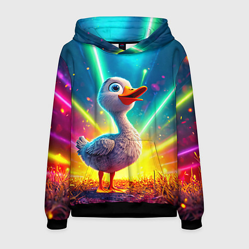 Мужская толстовка Веселая уточка / 3D-Черный – фото 1