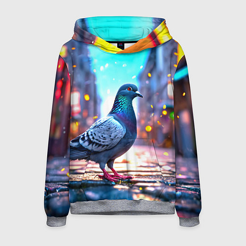 Мужская толстовка Городской голубь / 3D-Меланж – фото 1