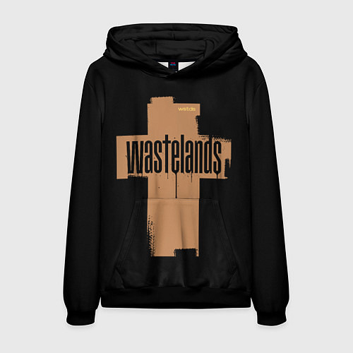 Мужская толстовка Гранжевый крест / 3D-Черный – фото 1