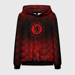 Толстовка-худи мужская Chelsea red poly, цвет: 3D-черный