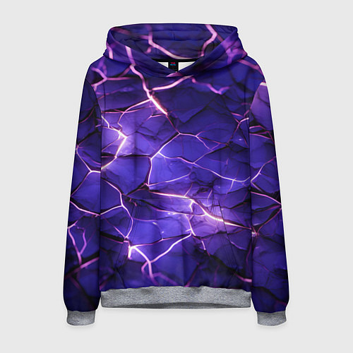 Мужская толстовка Фиолетовая разбитая текстура / 3D-Меланж – фото 1