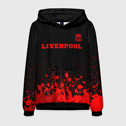 Толстовка-худи мужская Liverpool - red gradient посередине, цвет: 3D-черный