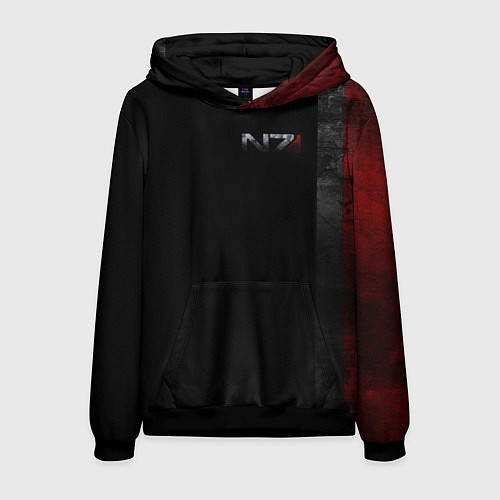 Мужская толстовка Shepard N7 - темный / 3D-Черный – фото 1