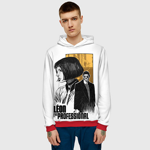 Мужская толстовка Леон - Жан и Натали / 3D-Красный – фото 3